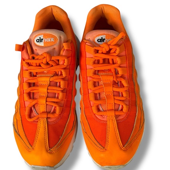 NIKE AIR MAX 95 Just Do It 2018 Orange Shoes Sneakers AV6246-800 Mens Size 6 EUC - Picture 6 of 8